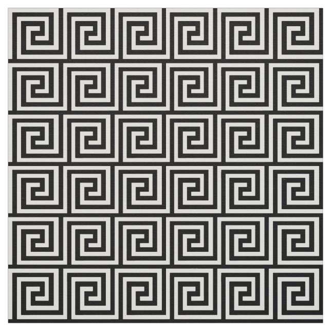 Tela Llave griega, blanco y negro (Retal)