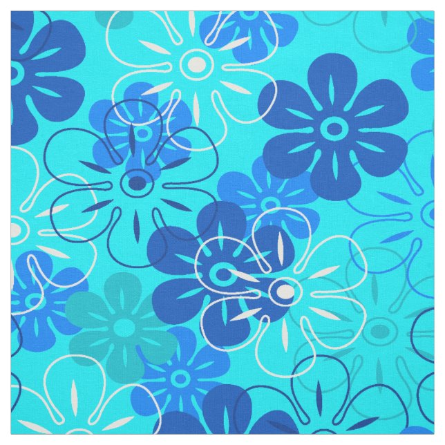 Tela Lluvia de Flores Floral Retro Hawaiano (Retal)