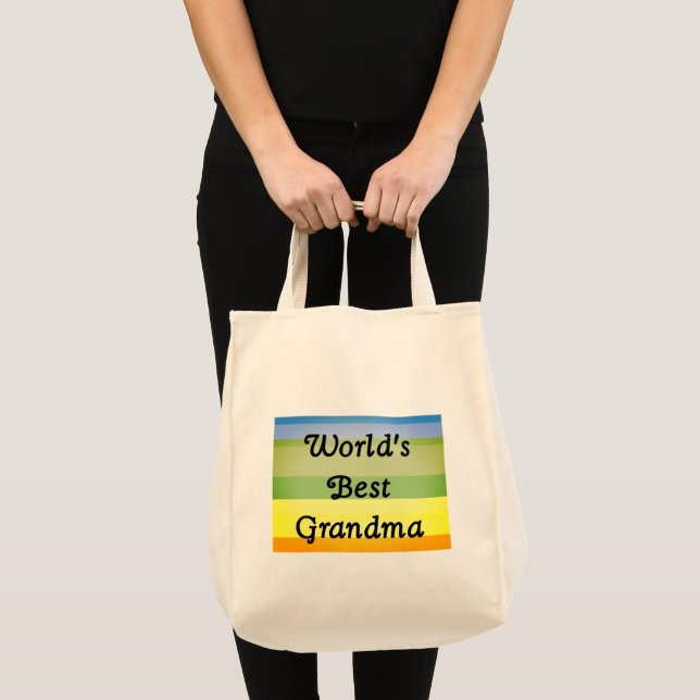 Tela Lo mejor del mundo. Bolso de tote de la abuela (Anverso (producto))
