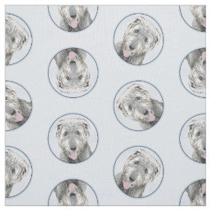 Tela Lobo irlandés pintura gris original de perro