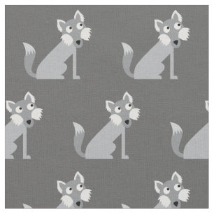 Tela Lobo Lindo Lobos Niño Bebé Guardería Gris