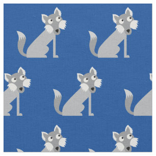 Tela Lobos de Lobo Cute Kid Baby Nursery Blue