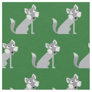 Tela Lobos de Lobo Cute Kid Baby Nursery Green