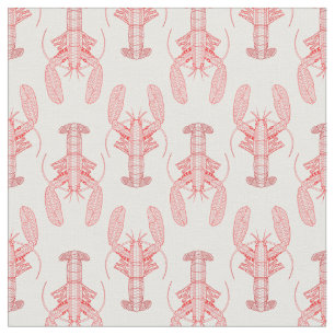 Tela Lobster Tribal Rojo Nautico