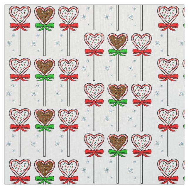 Tela Lollipops del chocolate del navidad con los arcos (Retal)