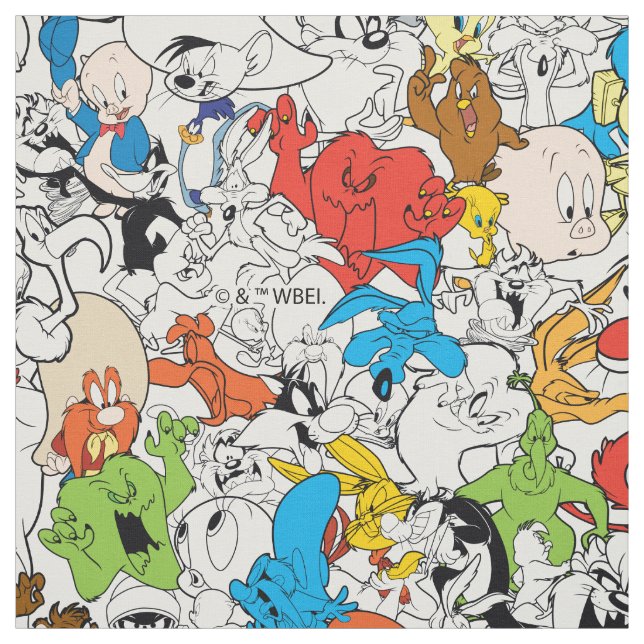 Tela LOONEY TUNES™ Color Pop Pattern (Retal)