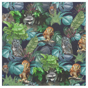 Tela Los animales tropicales nocturnos cobran vida