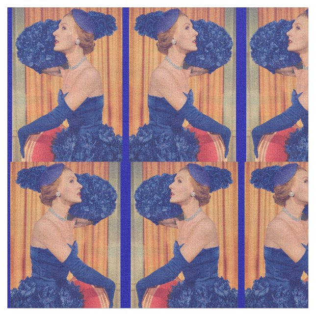 Tela Los años 1950 son hermosos en azul (De cerca)
