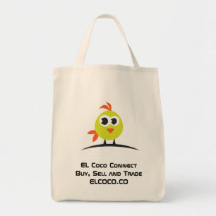 Tela Los Cocos del EL conectan el bolso de ultramarinos