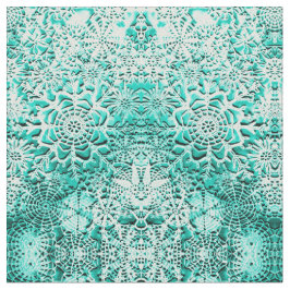 Tela Los copos de nieve verde esmeralda de Lillian