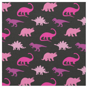 Tela Los dinosaurios cuestan siluetas Chicas rosas niño