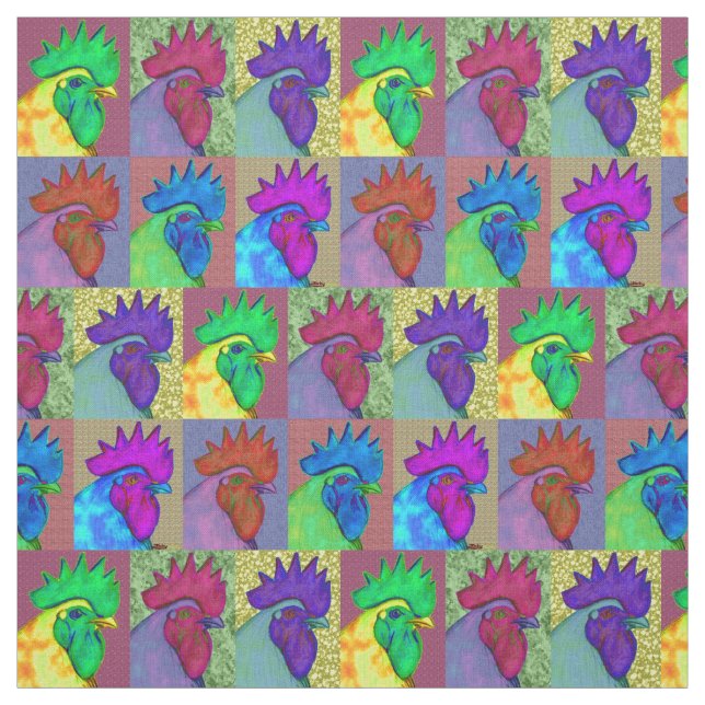 Tela ¡Los gallos se volvieron salvajes! (Retal)