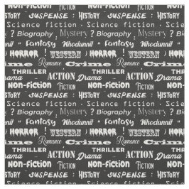 Tela Los géneros de libros en blanco y negro