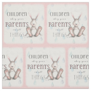Tela Los hijos obedecen a sus padres - Coronel 3:20