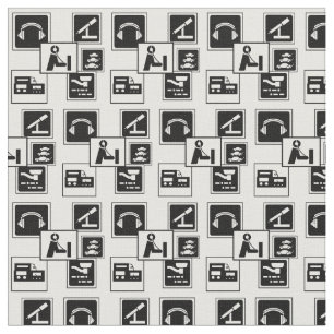 Tela Los iconos del equipo de radio-aficionado tejaron