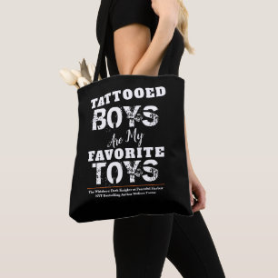 Tela Los juguetes tatuados son mi bolso favorito de jug