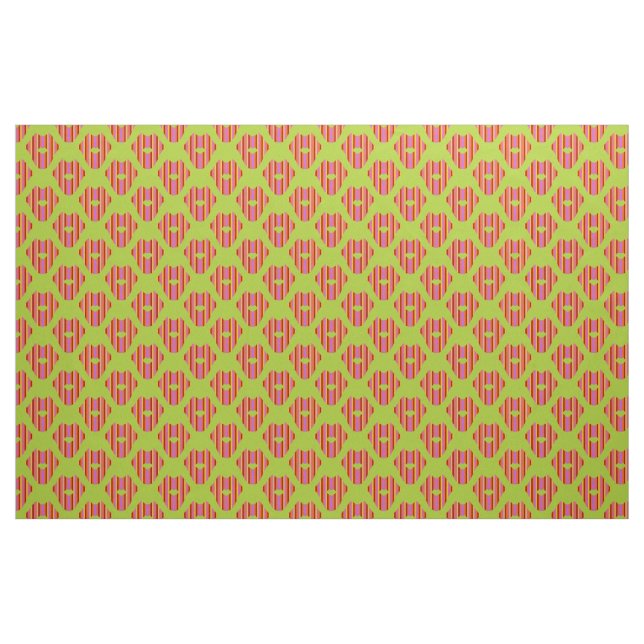 Tela Los labios de Boheme en verde ("Cuarto gordo" (fat quarter))