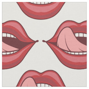Tela Los labios rojos abren la boca, trueno