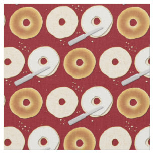 Tela Los niños Bagels Cute Breakfast