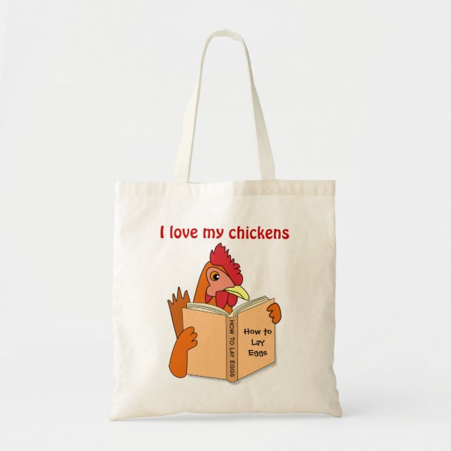 Tela Los regalos del pollo I aman mi bolso de (Frente)