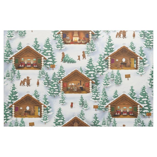 Tela Los Tres Osos (gran escala) ("Cuarto gordo" (fat quarter))