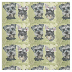 Tela Los vidrios maravillosos del Schnauzer peinaron la