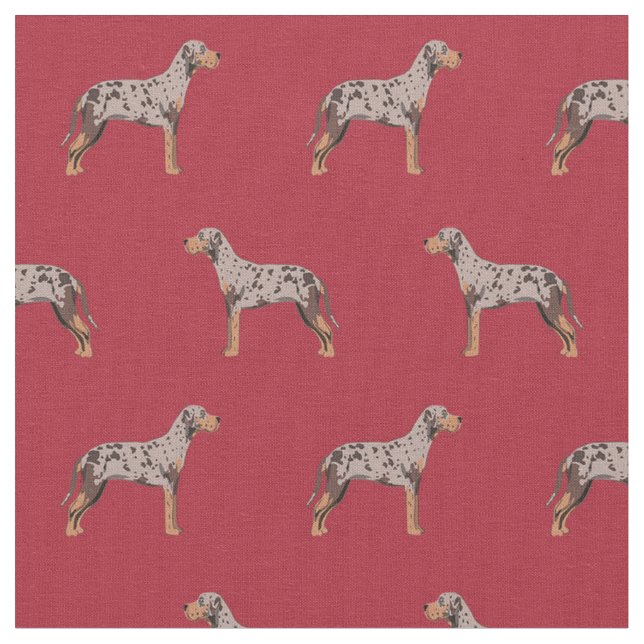 Tela louisiana catahoula perro leopardo rojo (De cerca)