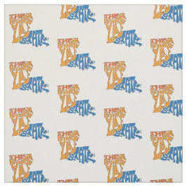 Tela Louisiana Nickname Word Art Pattern