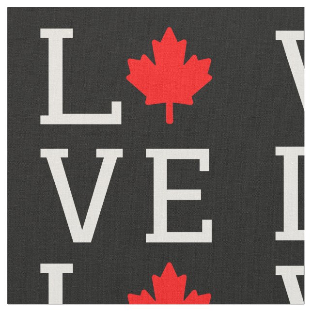 Tela love canada maple leaf canadian (De cerca)