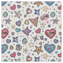 Love & Crystals | Patrón continuo de Corazones de 