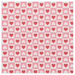 Tela Love heart checkerboard