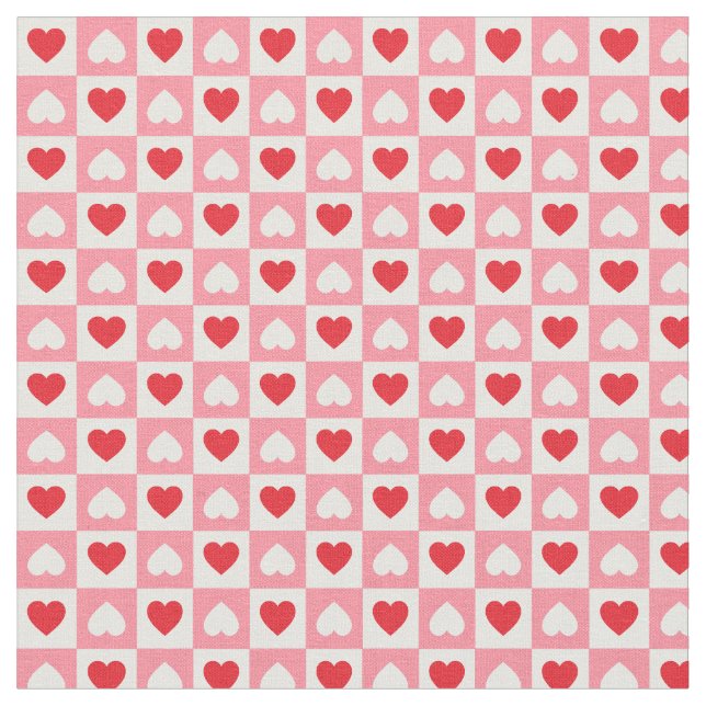 Tela Love heart checkerboard (De cerca)