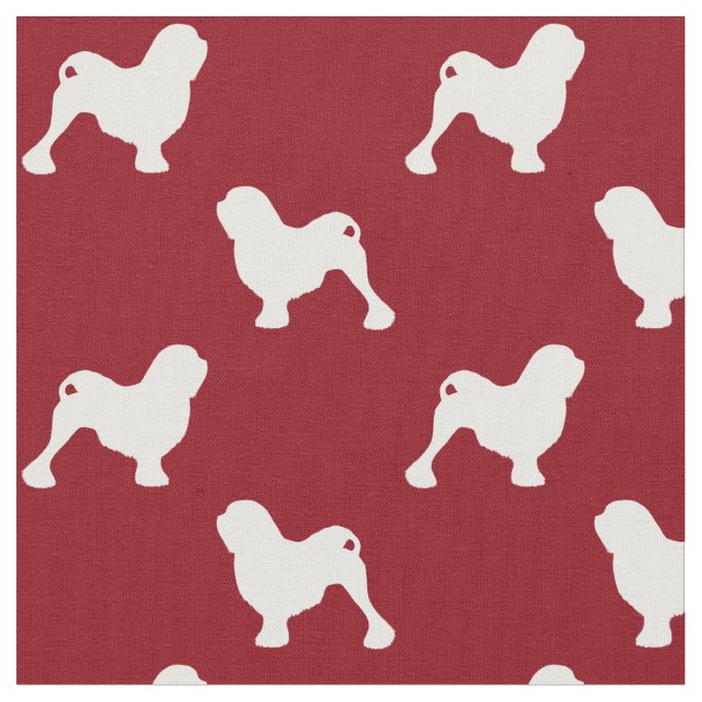 Tela Lowchen siluetea rojo del modelo (De cerca)
