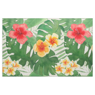 Tela Luana Watercolor Tropical Vivid Floral