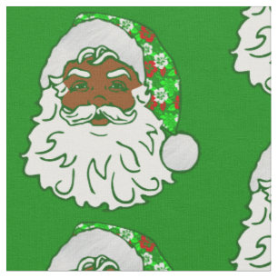 Tela luau navidades hawaian african black santa claus