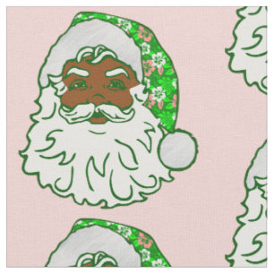 Tela luau rosa navidad hawaiano africano negro santa