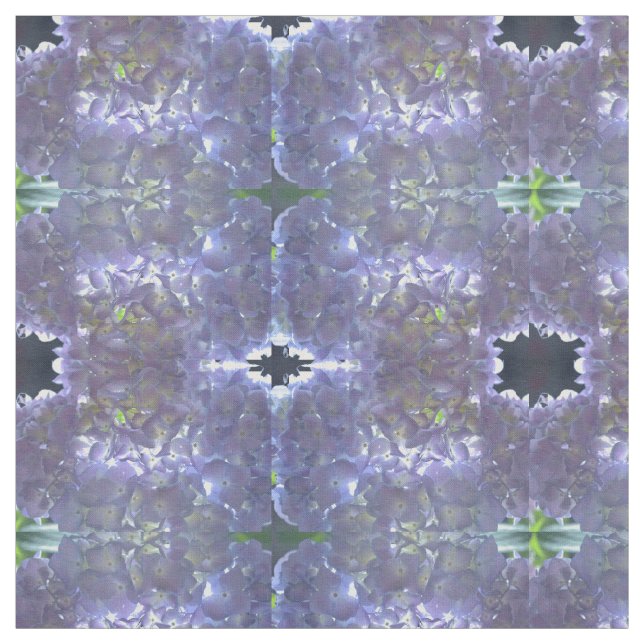 Tela luce elegante morado floral Lavender Hydrangea (Retal)