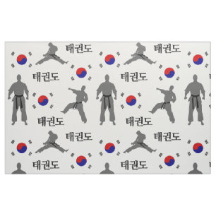 Tela Luchador de Taekwondo Arte Marcial 태권도 Bandera de