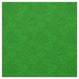 Tela Lujo Moderno Elegante Amor Corazón Verde