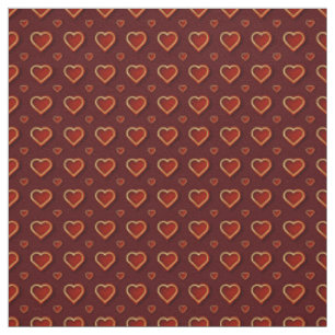 Tela Lujo Moderno Elegante Amor Rojo Oro Corazón