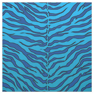 Tela lujoso animal azul y azul Tiger print