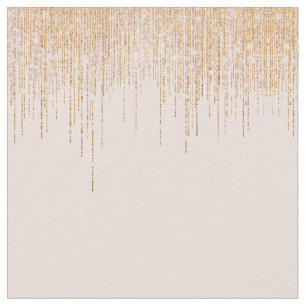 Tela Lujoso Rubor Pink Gold Sparkly Purpurina Fringe