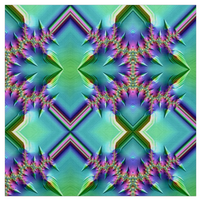 Tela ¡LUMINOSO 3D! ~ Acento verde morado rosado ~ Cuto (Retal)