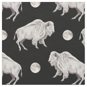 Tela Luna Llena del búfalo blanco