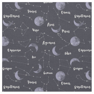 Tela Luna y constelaciones