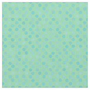 Tela lunares azules, verdes, espuma de mar y aguamarina