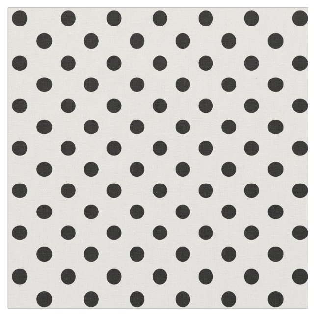 Tela Lunares blancos y negros (De cerca)
