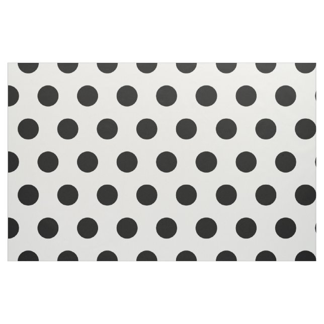 Tela Lunares blancos y negros modernos ("Cuarto gordo" (fat quarter))