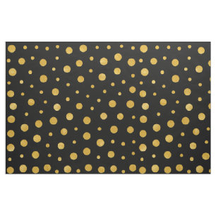Tela Lunares elegantes - oro negro
