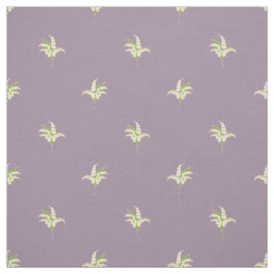 Tela Lunares florales del lirio de los valles en color